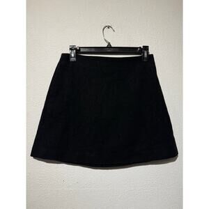 UNIQLO Black Wool Blend Mini Skirt